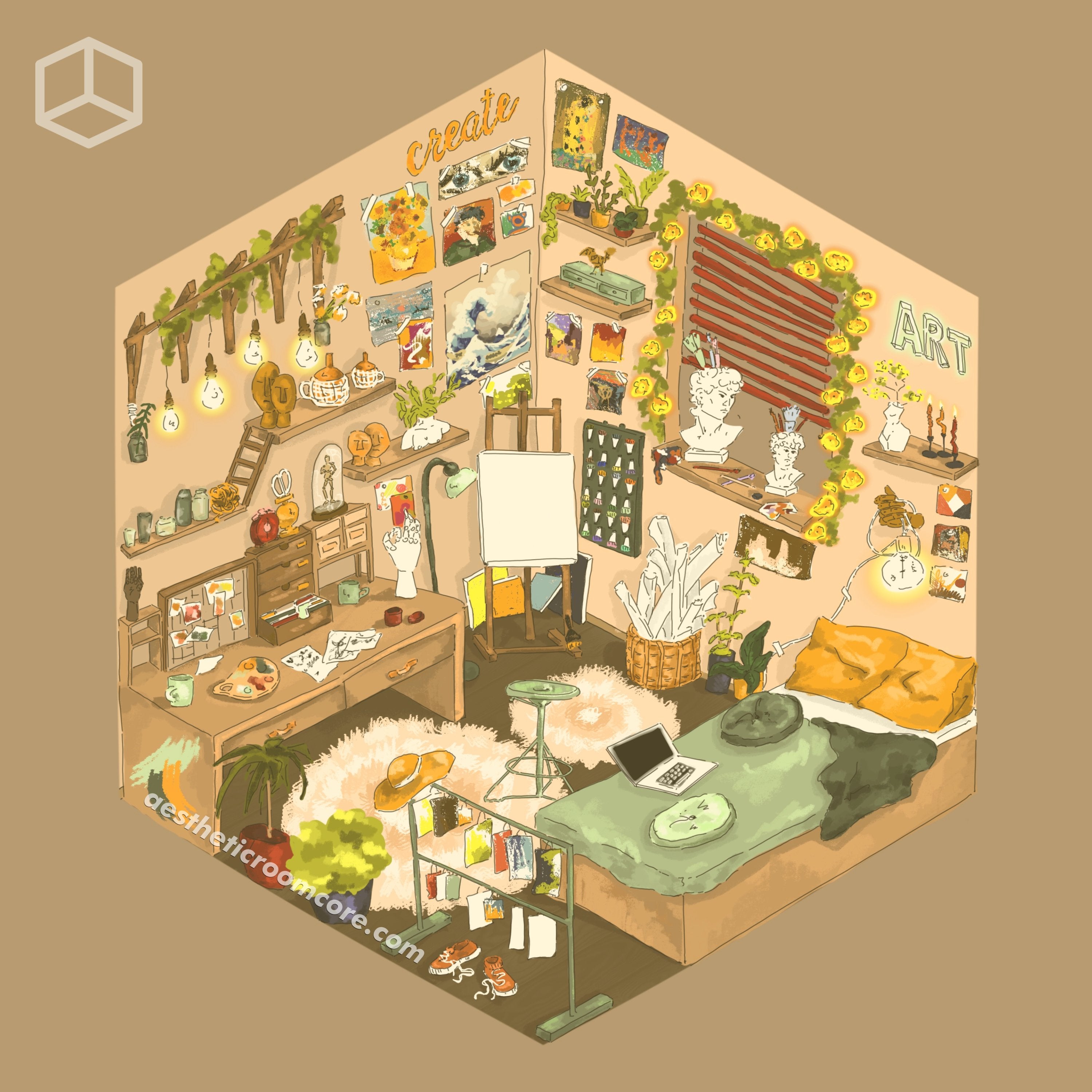 Art shop hoe wallpaper