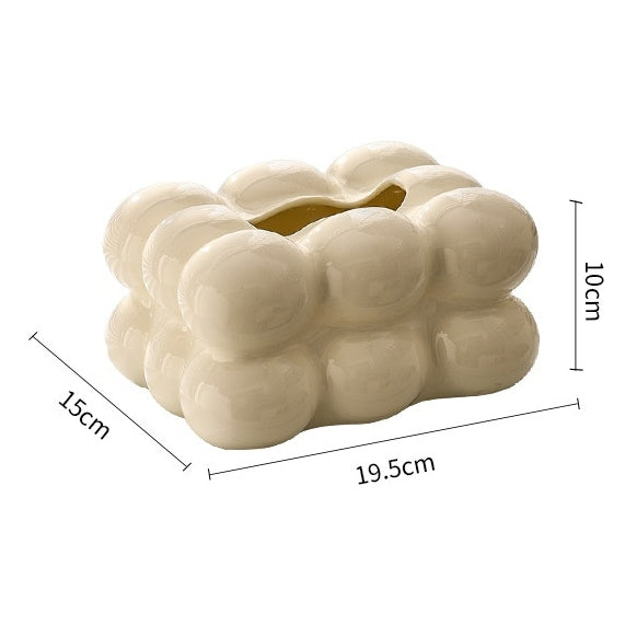 Ceramic Chic Tissue Box | Aesthetic Room Accessories