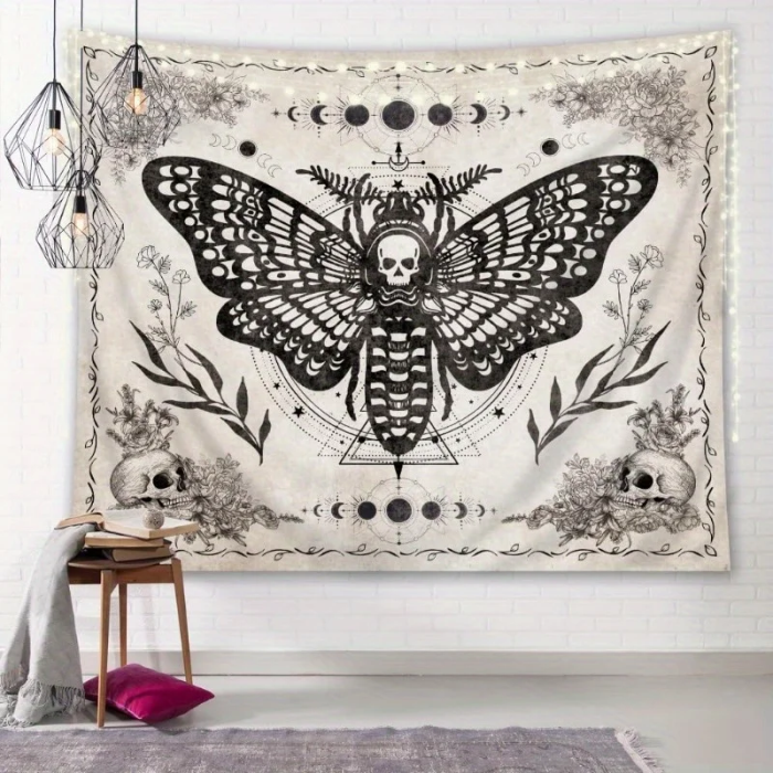 Grunge Moth Tapestry | Aesthetic Tapestry