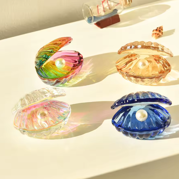 Crystal Seashell Jewelry Holder | Aesthetic Room Decor