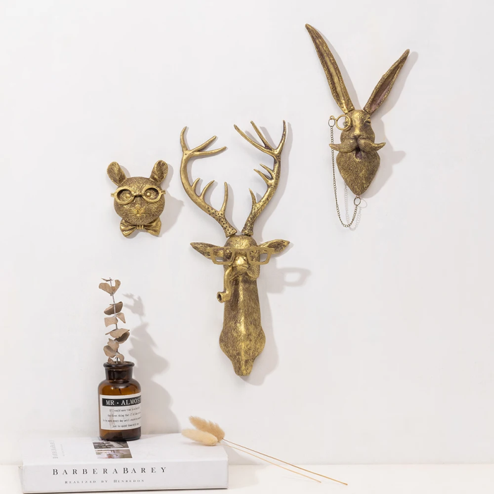 Golden Animal Wall Decor | Aesthetic Room Decor