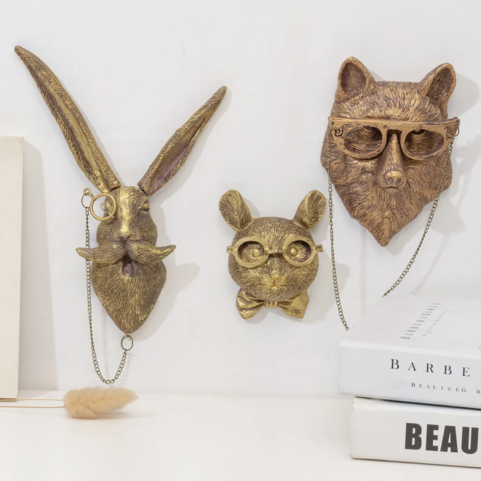 Golden Animal Wall Decor | Aesthetic Room Decor