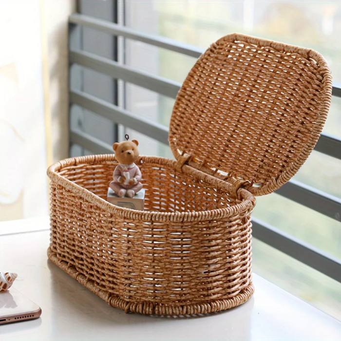 Boho Storage Basket | Aesthetic Room Decor