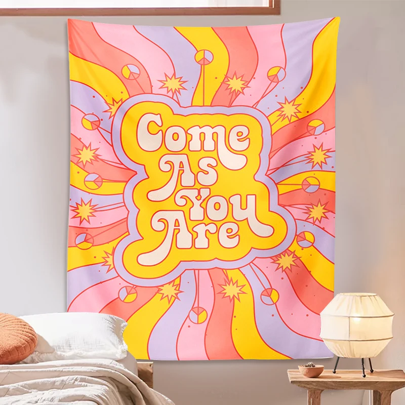 Retro Vibes Pastel Tapestry | Aesthetic Room Decor