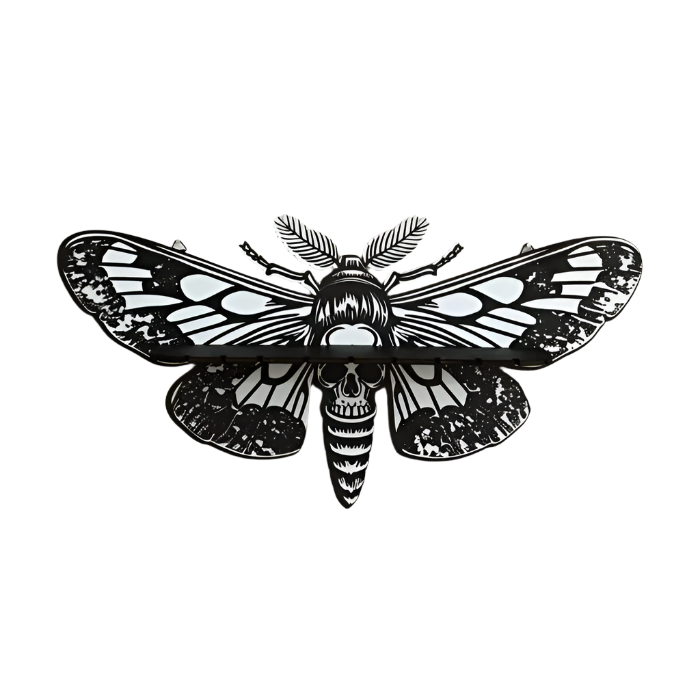 Death Moth Wall Shelf | Aesthetic Room Decor