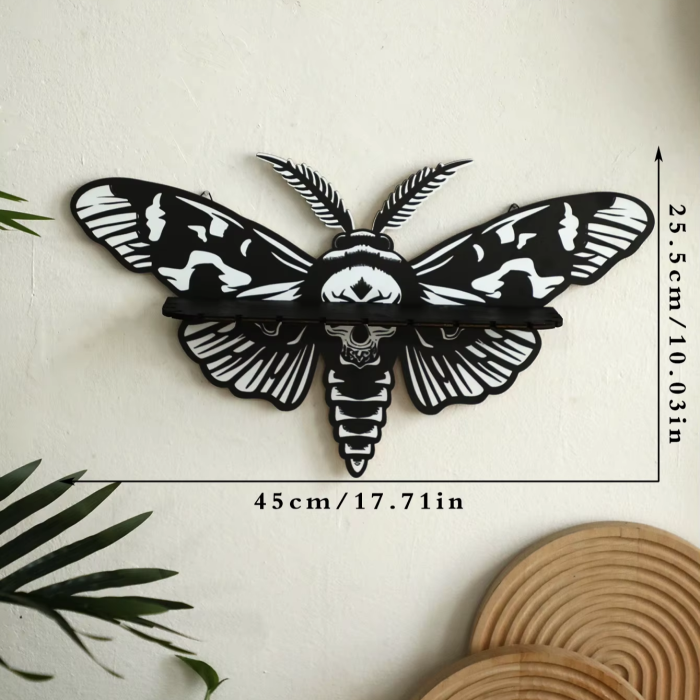 Death Moth Wall Shelf | Aesthetic Room Decor