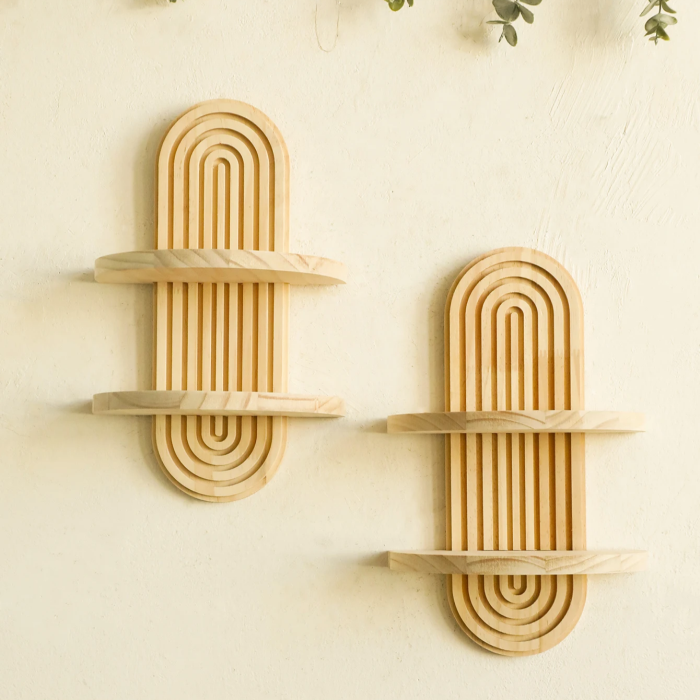 Wooden Rainbow Shelf | Aesthetic Room Decor