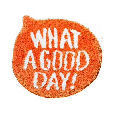 Orange Positive Vibes Rug | Aesthetic Room Decor