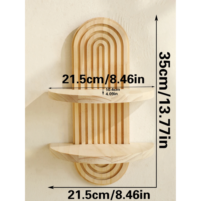 Wooden Rainbow Shelf | Aesthetic Room Decor