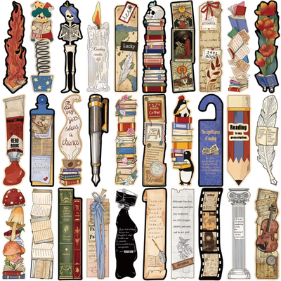 30 Vintage Theme Bookmarks | Aesthetic Room Decor