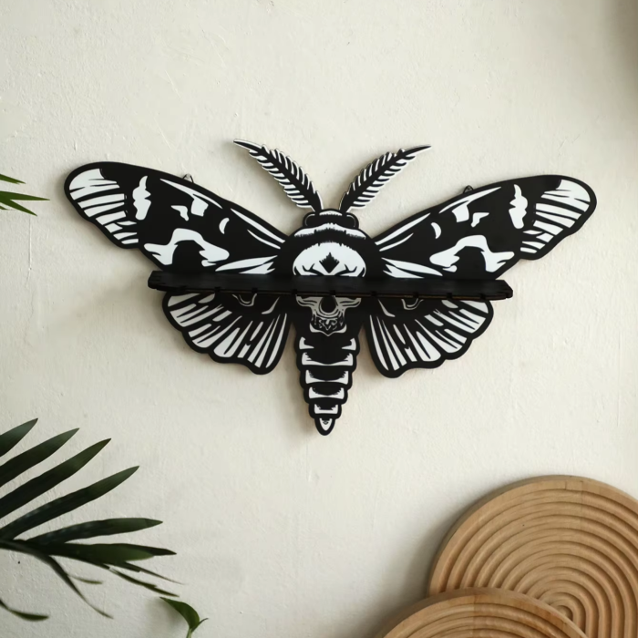 Death Moth Wall Shelf | Aesthetic Room Decor