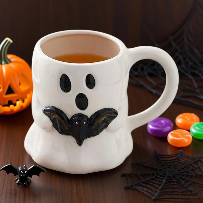 Ghost And Bat Mug | Aesthetic Room Decor