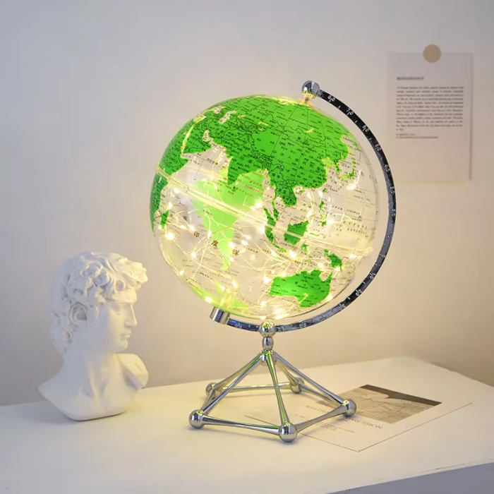LED Transparent Globe | Aesthetic Room Decor