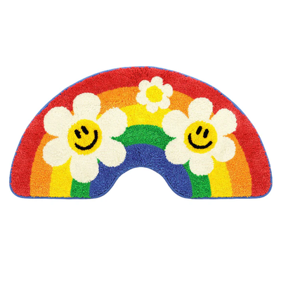 Rainbow Flower Rug | Aesthetic Roomcore