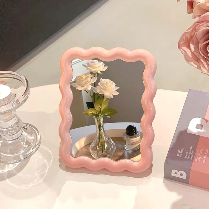 Pastel Wavy Mirror | Aesthetic Room Decor