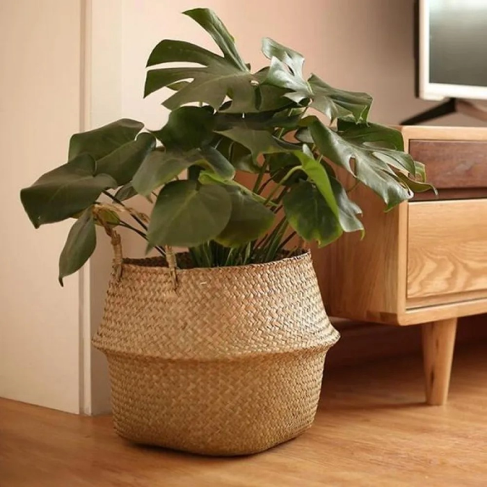 rattan plant hanger Rattan Plant Holder