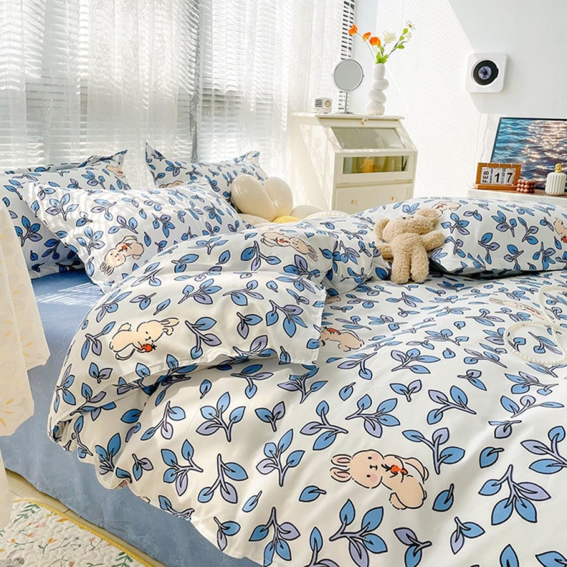 Cute Bunny Bedding Set | Aesthetic Room Decor