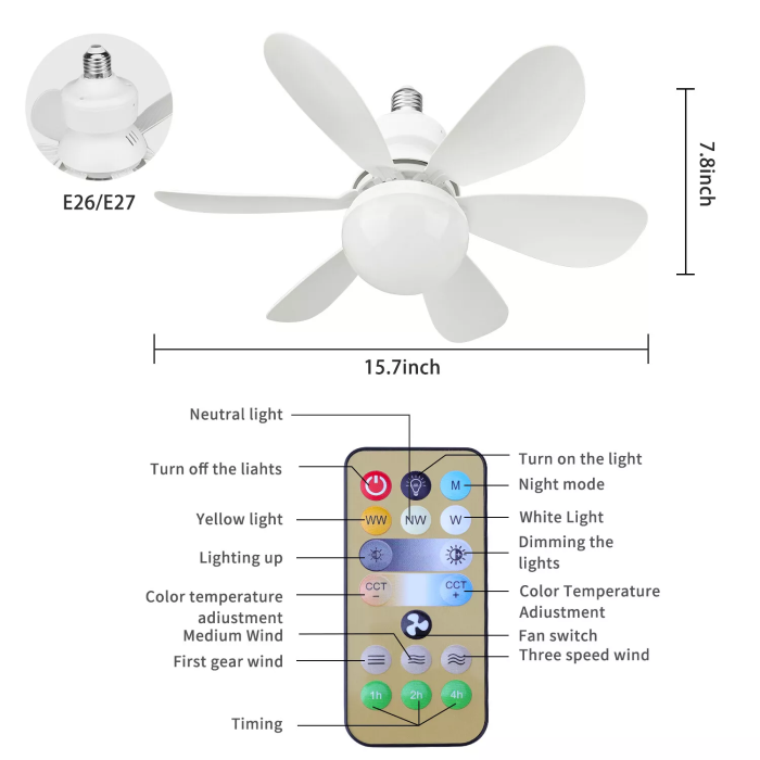 LED Ceiling Fan | Aesthetic Room Decor