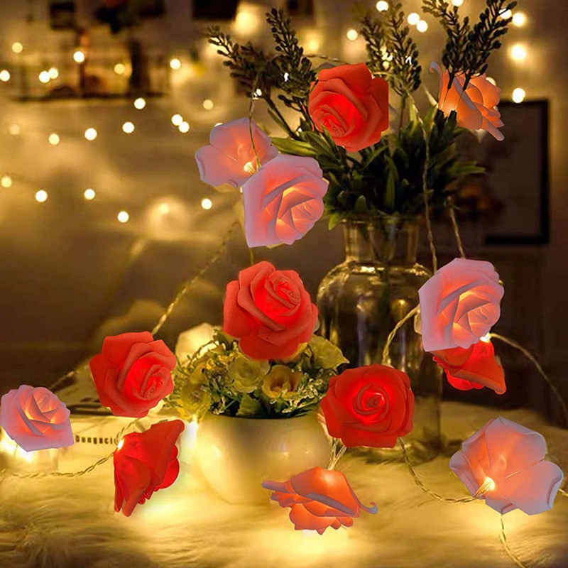Rose String Lights - Aesthetic Roomcore