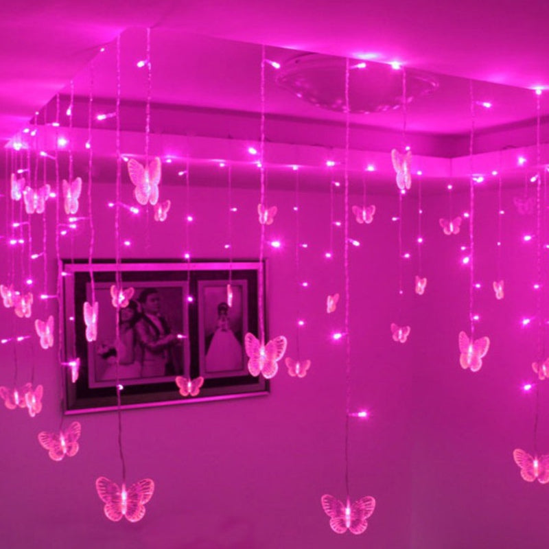 Aesthetic Room Wall Decor Floating Butterfly String Light