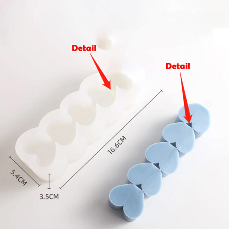 Heart Shape Candle Mold - Style A