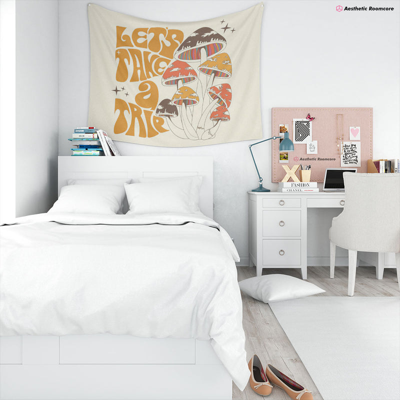 Mushroom Tapestry - Aesthetic Roomcore