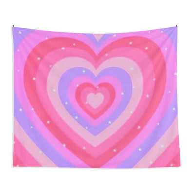 Y2K Heart Tapestry - Aesthetic Roomcore