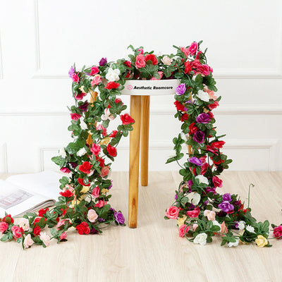 Hanging Rose Garland - Aesthetic Roomcore