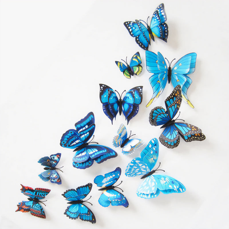 indie butterfly stickers blue