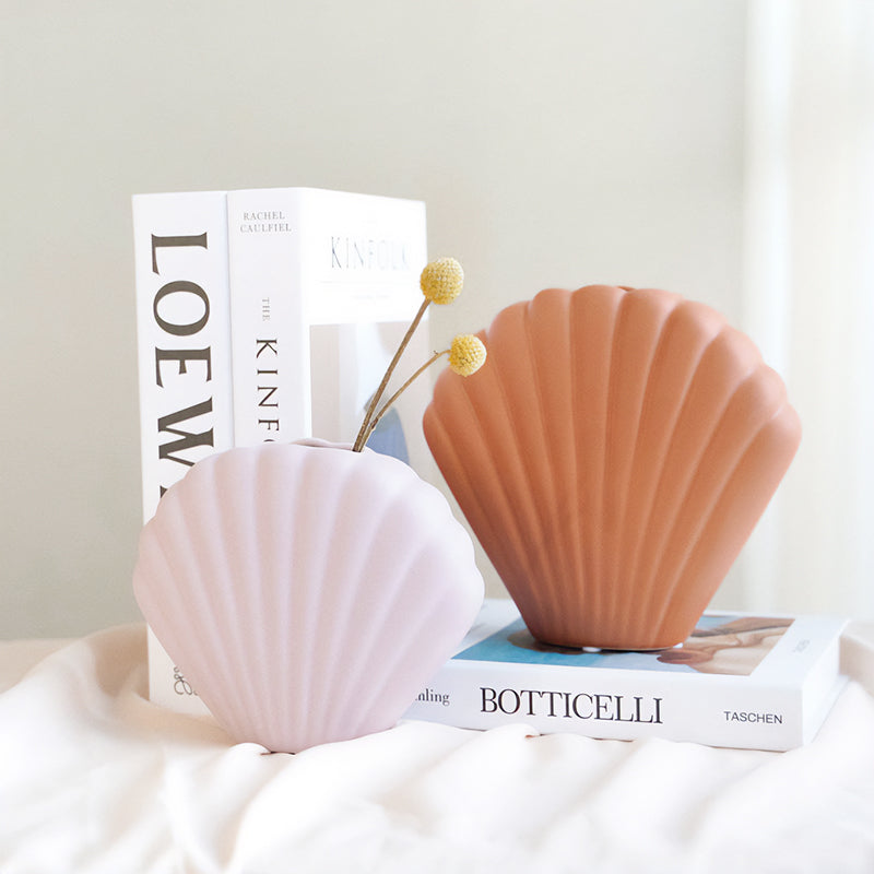 Danish pastel seashell vase