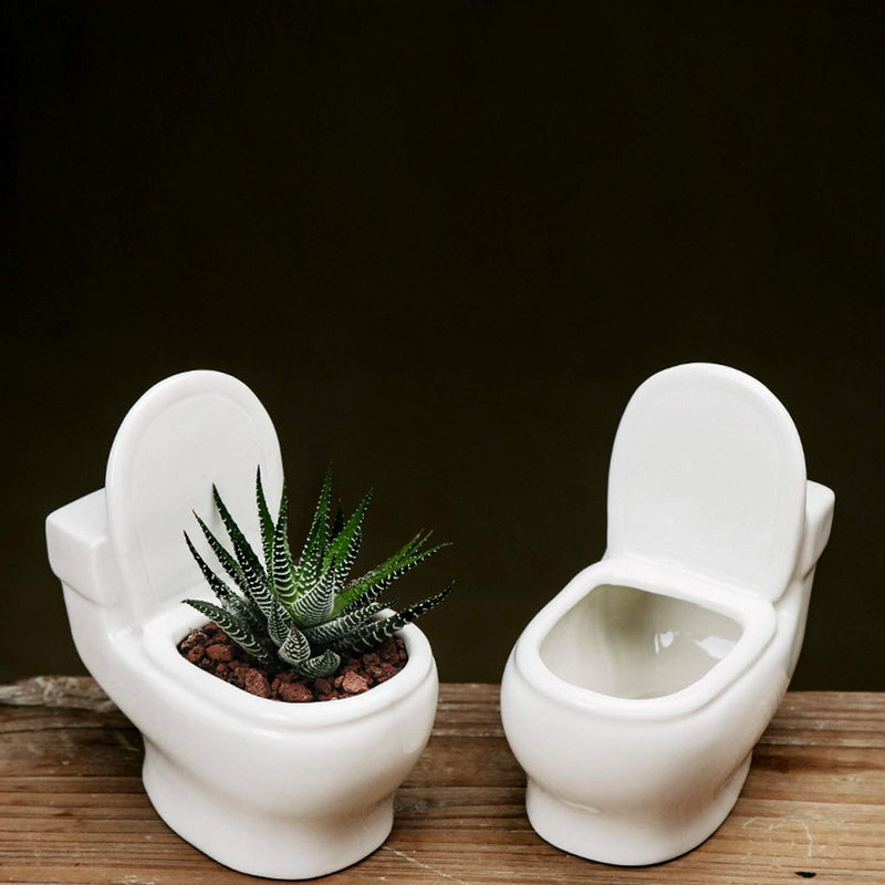 "FloraFlush" Toilet-shaped Planter