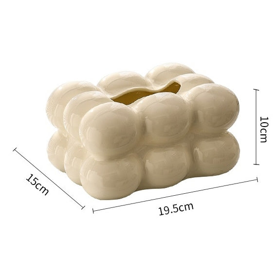 Ceramic Chic Tissue Box | Aesthetic Room Accessories