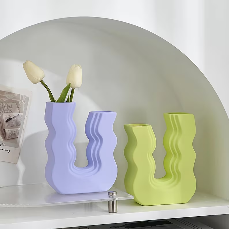 Groovy Ceramic Vase | Aesthetic Room Decor