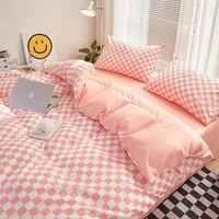 Feelyou Cherry Prints Comforter Set Full Size 7 Pieces Pink Bow Bedding