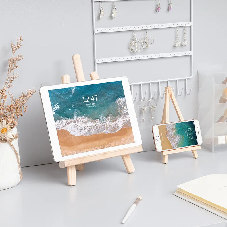 Look Like Tablet Rack Adjustable Wooden Tablet Stand | Aesthetic Room Decor