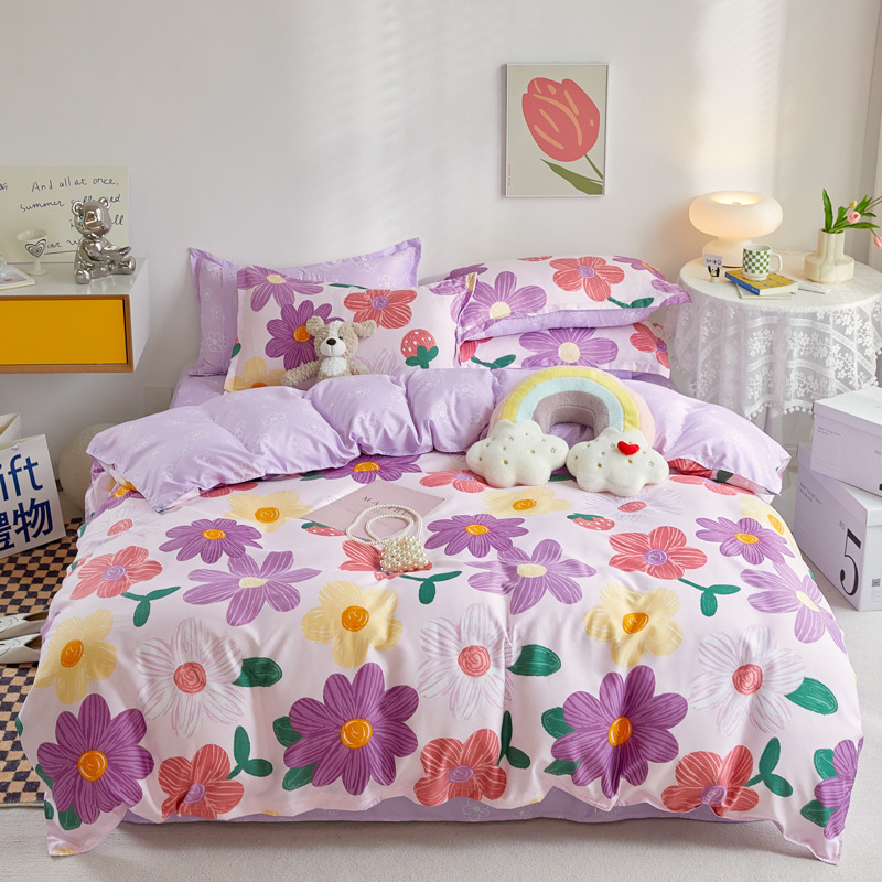 Pastel Harmony Floral Bedding | Aesthetic Room Decor