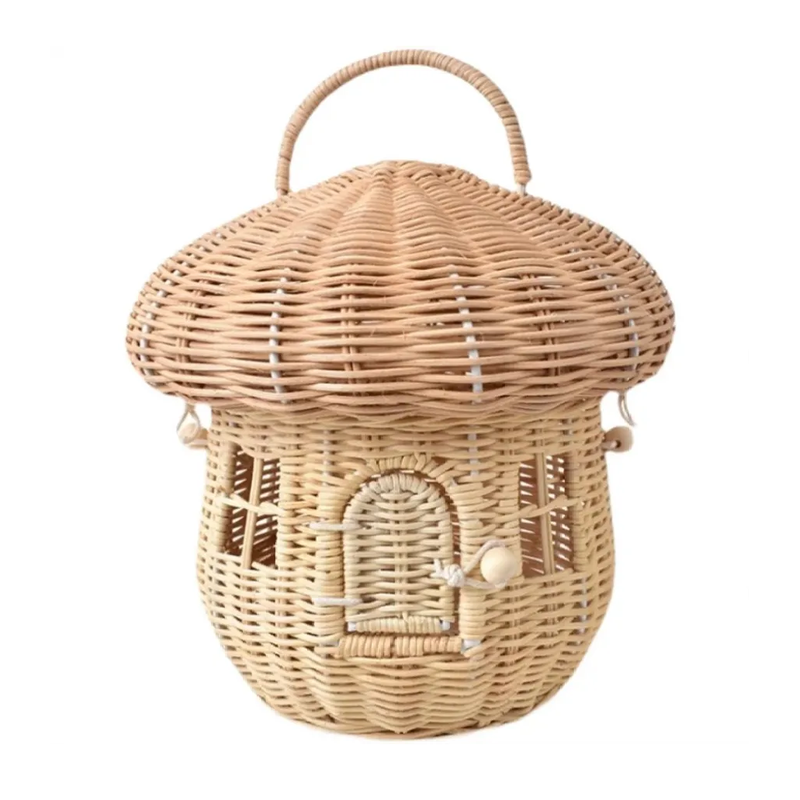 Cottagecore Mushroom Basket | Aesthetic Room Decor