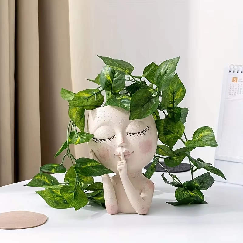 Plant Girl Flower Pot | Aesthetic Room Decor