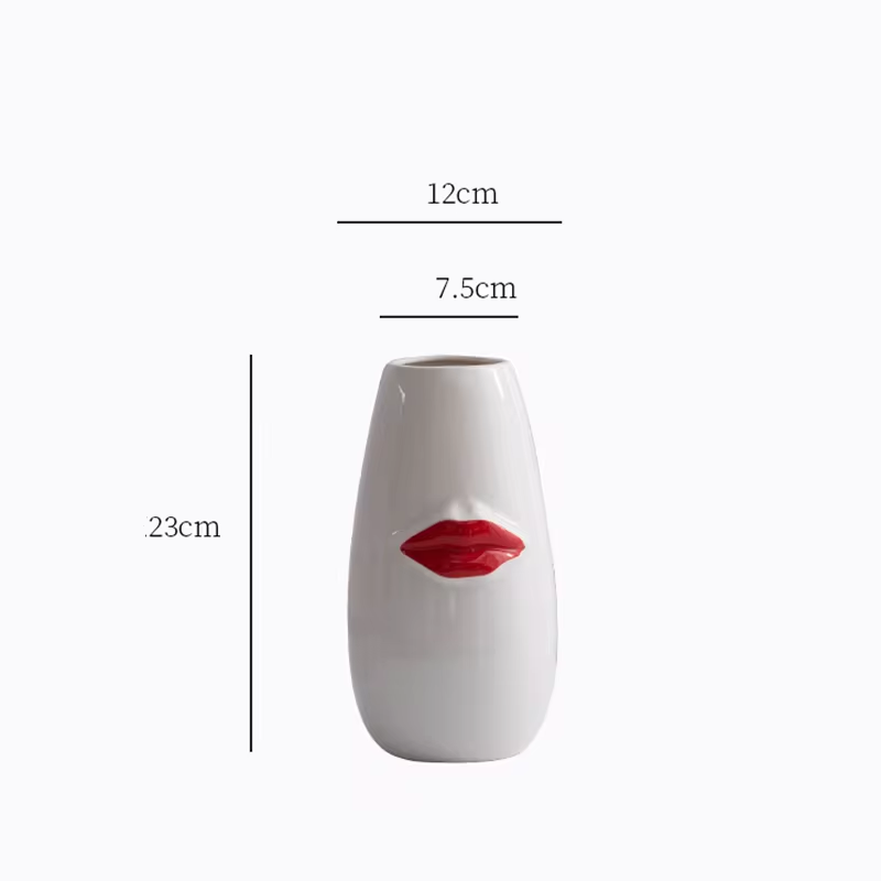 Red Lips Vase | Aesthetic Room Decor