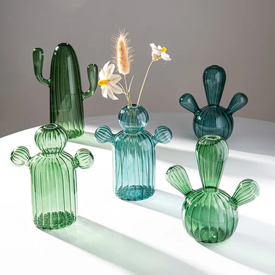 Cactus Transparent Vase | Aesthetic Room Decor