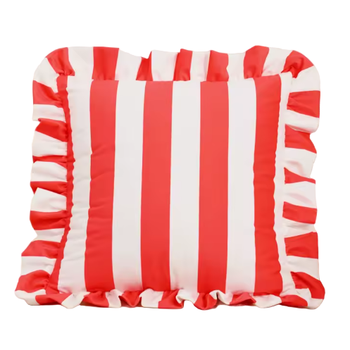 Stripe And Lace Cushion Cover | Aesthetic Room Decor