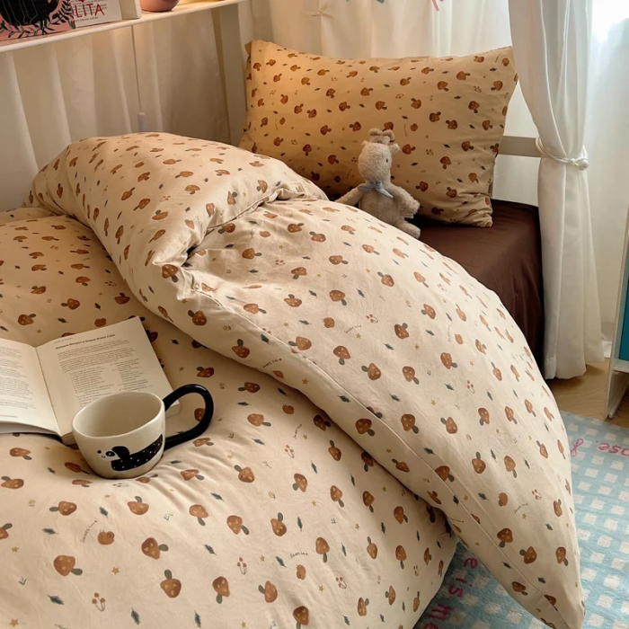 Mushroom Bedding Set | Aesthetic Room Decor