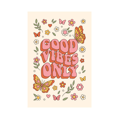 Good Vibes Only Poster | Aesthetic Wall Decor
