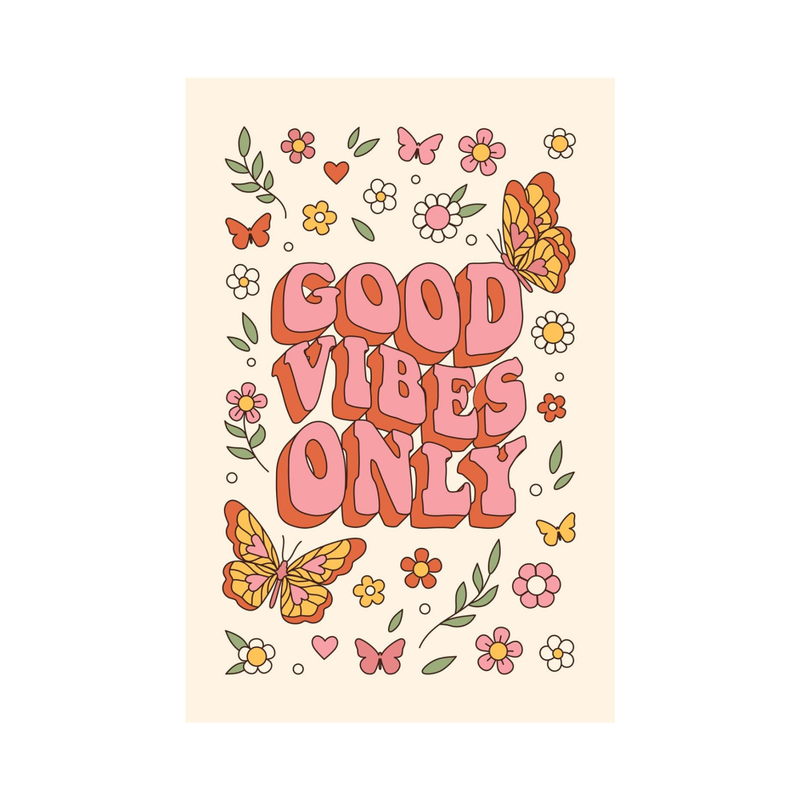 Good Vibes Only Poster | Aesthetic Wall Decor