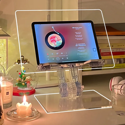 Transparent Tablet Stand | Aesthetic Room Decor