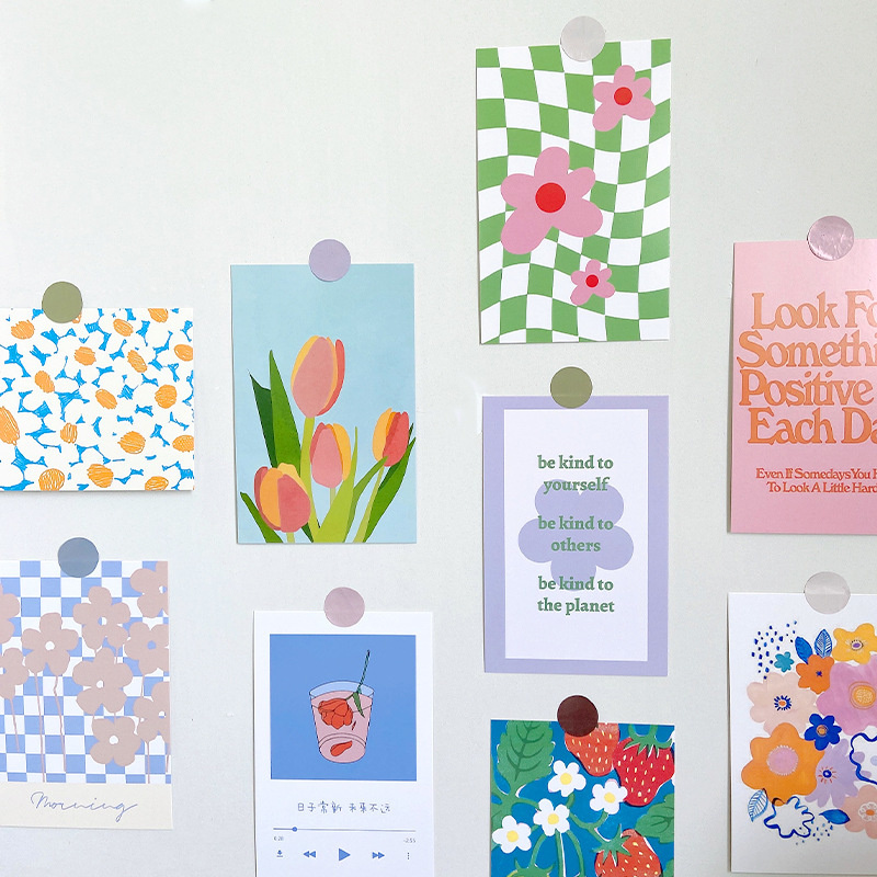 Aesthetic Flower Wall Decor Cards | Aesthetic Wall decor
