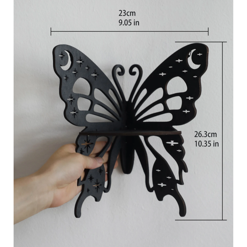 Butterfly Wooden Shelf | Aesthetic Room Decor