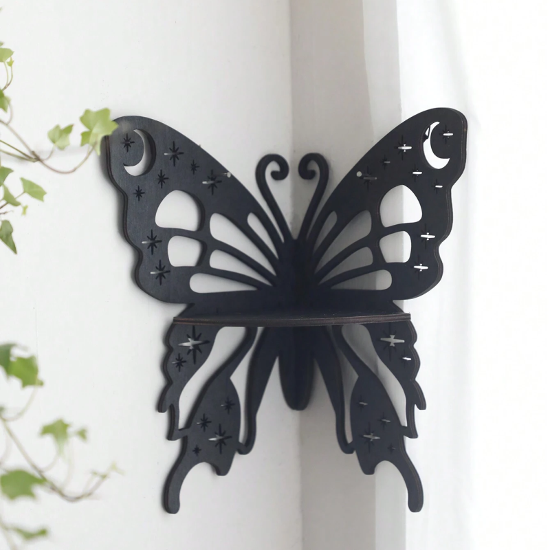 Butterfly Wooden Shelf | Aesthetic Room Decor