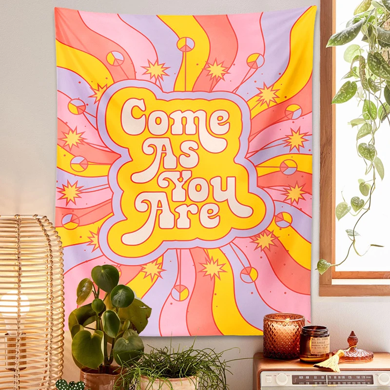 Retro Vibes Pastel Tapestry | Aesthetic Room Decor