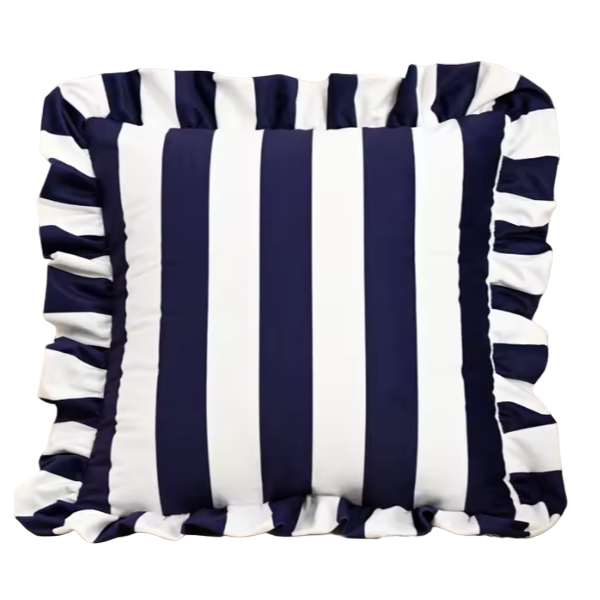 Stripe And Lace Cushion Cover | Aesthetic Room Decor